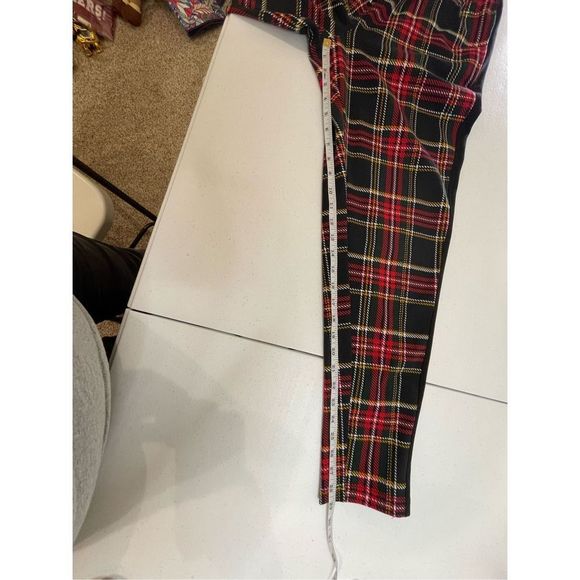 International Concepts INC plaid pants drawstring zipper bottoms medium - Picture 5 of 7